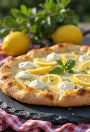 Pizza al Limone served