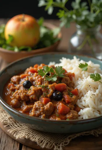 Picadillo served in a bowl