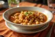 Chickpea Pozole served with lime, cilantro, and scallions