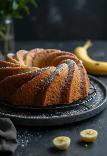 Banana Bundt served
