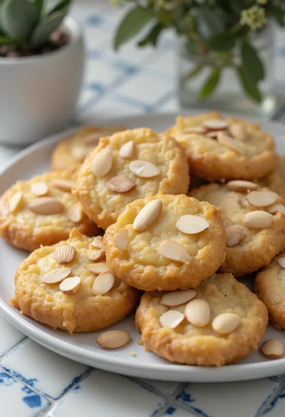 Nankhatai with almond flour, soft almond cookies