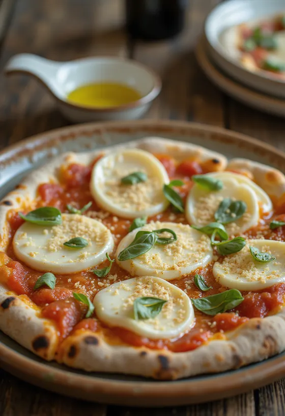 Pizza Cilentana with Buffalo Mozzarella and Provolone