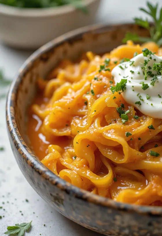 Vegan Székely Goulash served with seitan