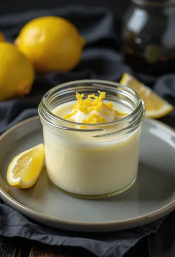 Lemon Panna Cotta served