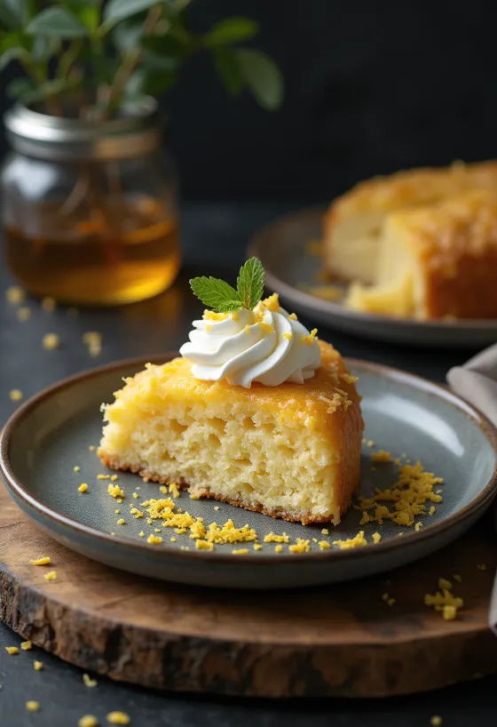 Coconut flour cake with fruit