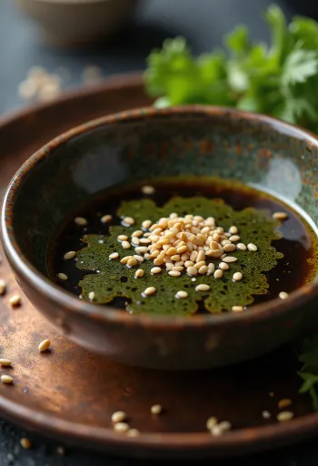 Wasabi soy sauce served with sushi