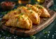 Chilean cheese empanada, with delicious cheese filling, in golden brown pastry