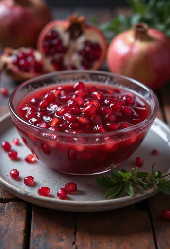 Spiced pomegranate sauce served in a bowl