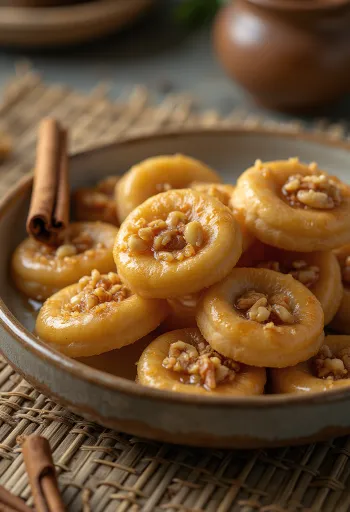 Melomakarona, Greek honey cookies sprinkled with walnuts