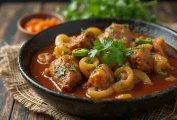 Nihari with bone marrow, served with spicy meat chunks