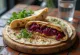 Beet and Leek Wrap with Peanut Butter