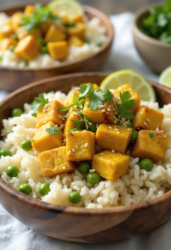 Curried Tofu with Cauliflower Rice