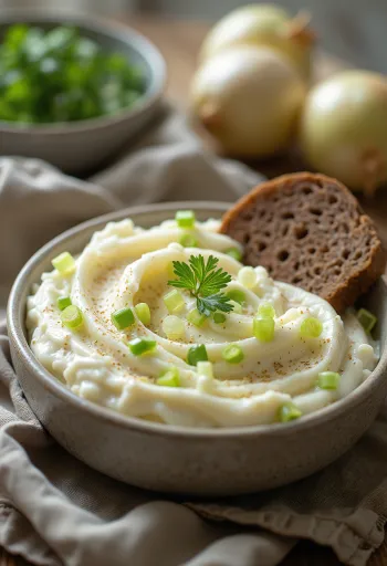 Cottage Cheese and Leek Spread on bread