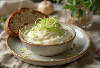 Cottage Cheese and Leek Spread on bread