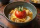 Oden with tomato, Japanese soup with fish, tofu, boiled egg, and fresh tomato
