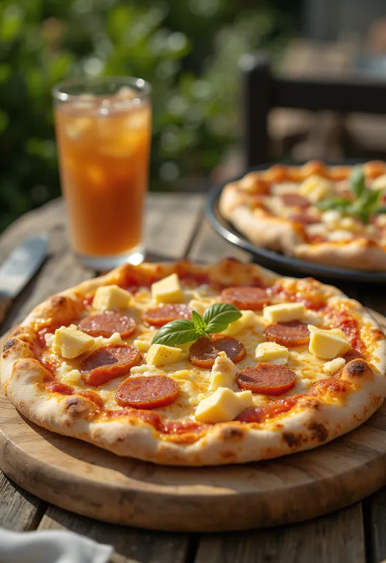 Pizza Dominicana served