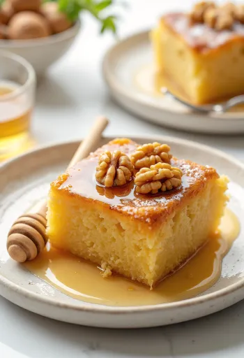 Greek honey walnut cake with glaze