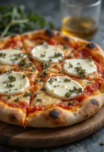 Pizza ai Formaggi di Capra with goat cheese and mozzarella