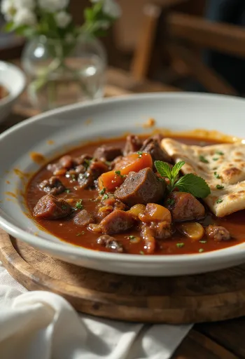 Aiwaj beef stew served