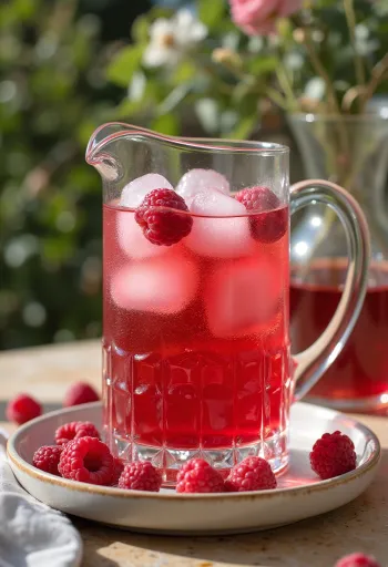 Raspberry Mint Cider served in glasses