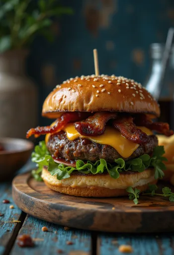 Smoky bbq bacon burger