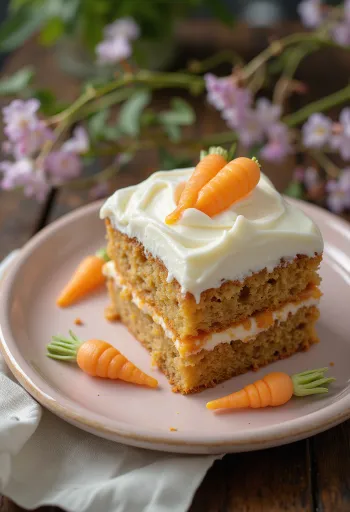 Easter carrot cake with fondant carrots